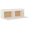 Wall Cabinet White 100x30x35 cm - Solid Pine Wood | HipoMarket