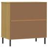 OSLO Sideboard with 3 Drawers Brown | Solid Wood 77x40x79.5 cm