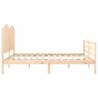 Super King Size Solid Wood Bed Frame with Headboard