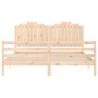 Super King Size Solid Wood Bed Frame with Headboard