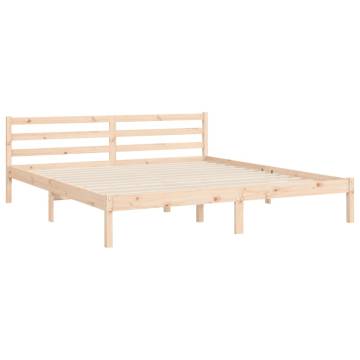 Super King Size Solid Wood Bed Frame with Headboard