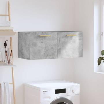 Wall Cabinet Concrete Grey 80x36.5x35 cm | HipoMarket UK