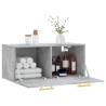 Wall Cabinet Concrete Grey 80x36.5x35 cm | HipoMarket UK