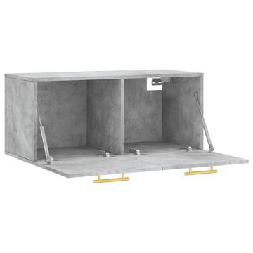 Wall Cabinet Concrete Grey 80x36.5x35 cm | HipoMarket UK