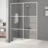 Walk-in Shower Wall White 140x195 cm Clear ESG Glass Colour white Size 140 x 195 cm Model transparent 