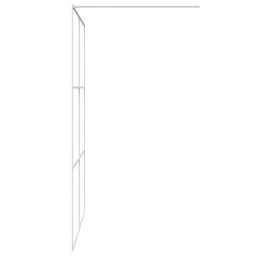 Walk-in Shower Wall White 140x195 cm Clear ESG Glass