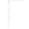 Walk-in Shower Wall White 140x195 cm Clear ESG Glass