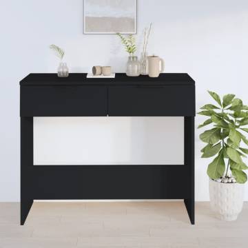 Stylish Black Console Table | Engineered Wood - 90x36x75 cm