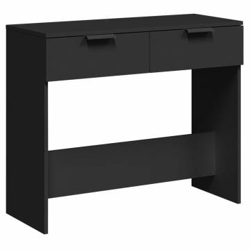 Stylish Black Console Table | Engineered Wood - 90x36x75 cm