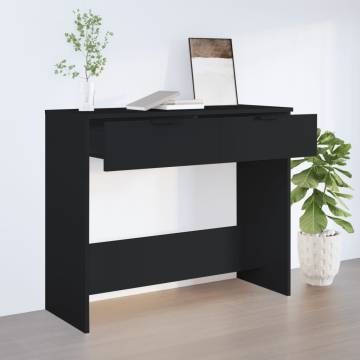 Stylish Black Console Table | Engineered Wood - 90x36x75 cm