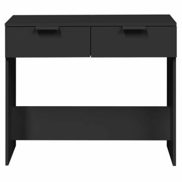 Stylish Black Console Table | Engineered Wood - 90x36x75 cm