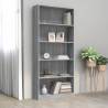 5-Tier Book Cabinet Grey Sonoma 80x24x175 cm Engineered Wood Colour grey sonoma Size 80 x 24 x 175 cm Quantity in Package 1 