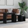 Nesting Coffee Tables 3 pcs Black Engineered Wood Colour black Quantity in Package 1 