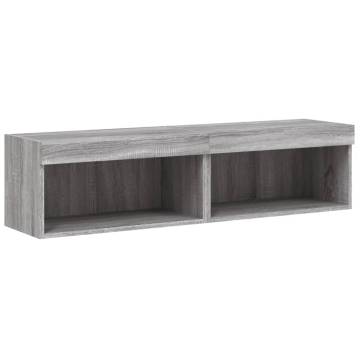 Stylish LED TV Cabinets - 2 pcs Grey Sonoma | HipoMarket