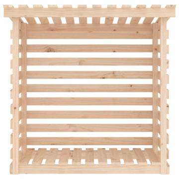 Solid Wood Firewood Rack - 108x73x108 cm | Hipo Market