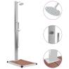 Outdoor Shower with Tray WPC Stainless Steel Colour brown Quantity in Package 1 