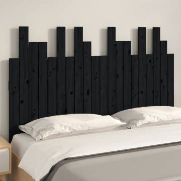 Elegant Black Wall Headboard - Solid Pine Wood (127.5x80 cm)