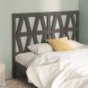 Bed Headboard Grey 126x4x100 cm Solid Wood Pine Colour grey Size 126 x 100 cm Quantity in Package 1 