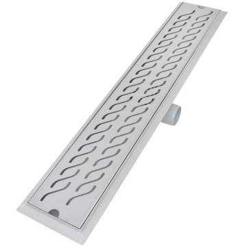 Stylish Linear Shower Drain Set - 730x140 mm Stainless Steel