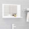 Bathroom Mirror High Gloss White 60x10.5x37 cm Engineered Wood Colour high gloss white Size 60 x 10.5 x 37 cm Quantity in Package 1 