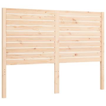 Solid Wood Bed Frame with Headboard 140x190 cm | HipoMarket