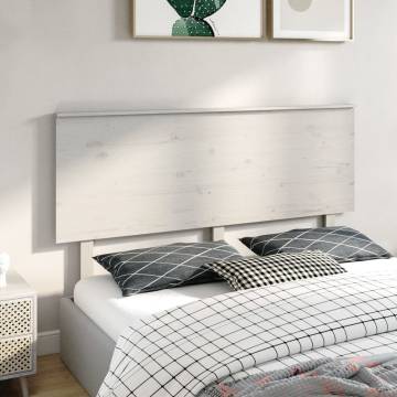 Stylish White Pine Bed Headboard - 164x6x82.5 cm