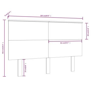 Stylish White Pine Bed Headboard - 164x6x82.5 cm