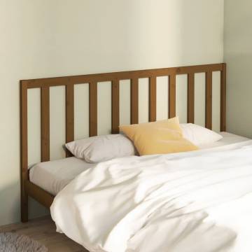 Honey Brown Wooden Bed Headboard - Solid Pine | HipoMarket