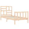 Single Solid Wood Bed Frame with Headboard | HipoMarket