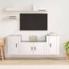 3 Piece TV Cabinet Set White Engineered Wood Colour white Quantity in Package 3 