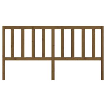 Honey Brown Wooden Bed Headboard - Solid Pine | HipoMarket