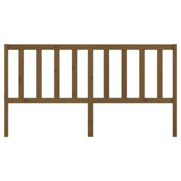 Stylish Pine Bed Headboard - Honey Brown - 186x4x100 cm