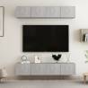 TV Cabinets 4 pcs Concrete Grey 80x30x30 cm Engineered Wood Colour concrete grey Quantity in Package 4 Width 80 cm 