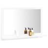 High Gloss White Bathroom Mirror 60x10.5x37 cm | HipoMarket