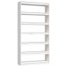 White Book Cabinet & Room Divider | 100x30x200 cm Pinewood