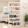 White Book Cabinet & Room Divider | 100x30x200 cm Pinewood