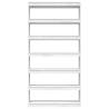 White Book Cabinet & Room Divider | 100x30x200 cm Pinewood