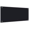 Kitchen Backsplash Black 90x40 cm Tempered Glass Colour black Size 90 x 40 cm Quantity in Package 1 