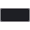 Black Tempered Glass Kitchen Backsplash 90x40 cm | HipoMarket