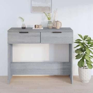 Console Table Grey Sonoma - Stylish Storage for Any Room