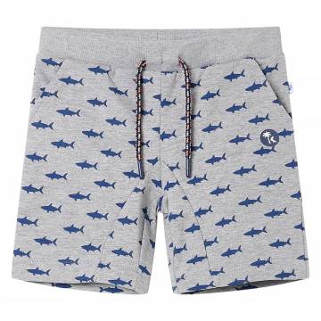 Kids' Drawstring Shorts - Light Grey Melange Size 104