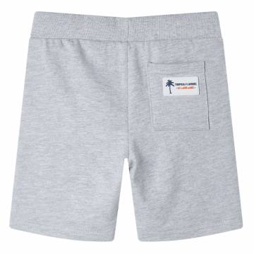 Kids' Grey Drawstring Shorts Size 128 - Comfortable & Stylish