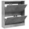 Shoe Cabinet Concrete Grey 80x21x87.5 cm - Hipo Market