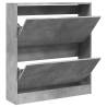 Shoe Cabinet Concrete Grey 80x21x87.5 cm - Hipo Market