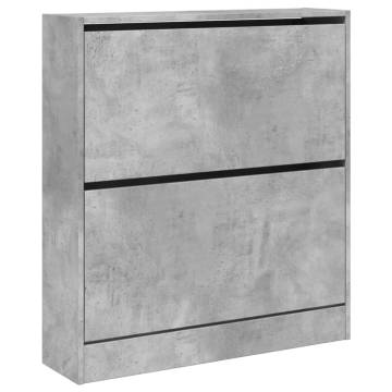 Shoe Cabinet Concrete Grey 80x21x87.5 cm - Hipo Market