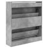 Shoe Cabinet Concrete Grey 80x21x87.5 cm - Hipo Market