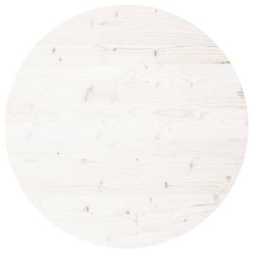 Table Top Round White Ø70 cm - Solid Wood Pine | HipoMarket