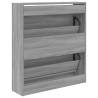 Shoe Cabinet Grey Sonoma 80x21x87.5 cm - Organised Storage