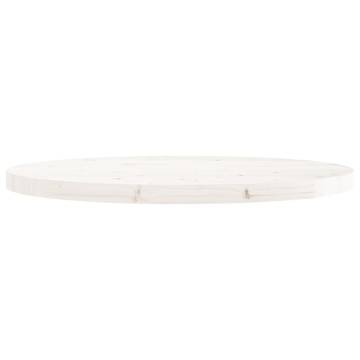 Table Top Round White Ø70 cm - Solid Wood Pine | HipoMarket