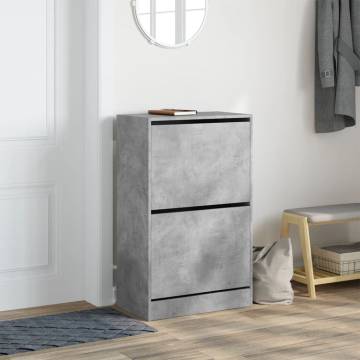 Shoe Cabinet Concrete Grey - Compact Storage Solution